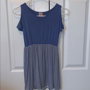 Cute white and blue striped dress